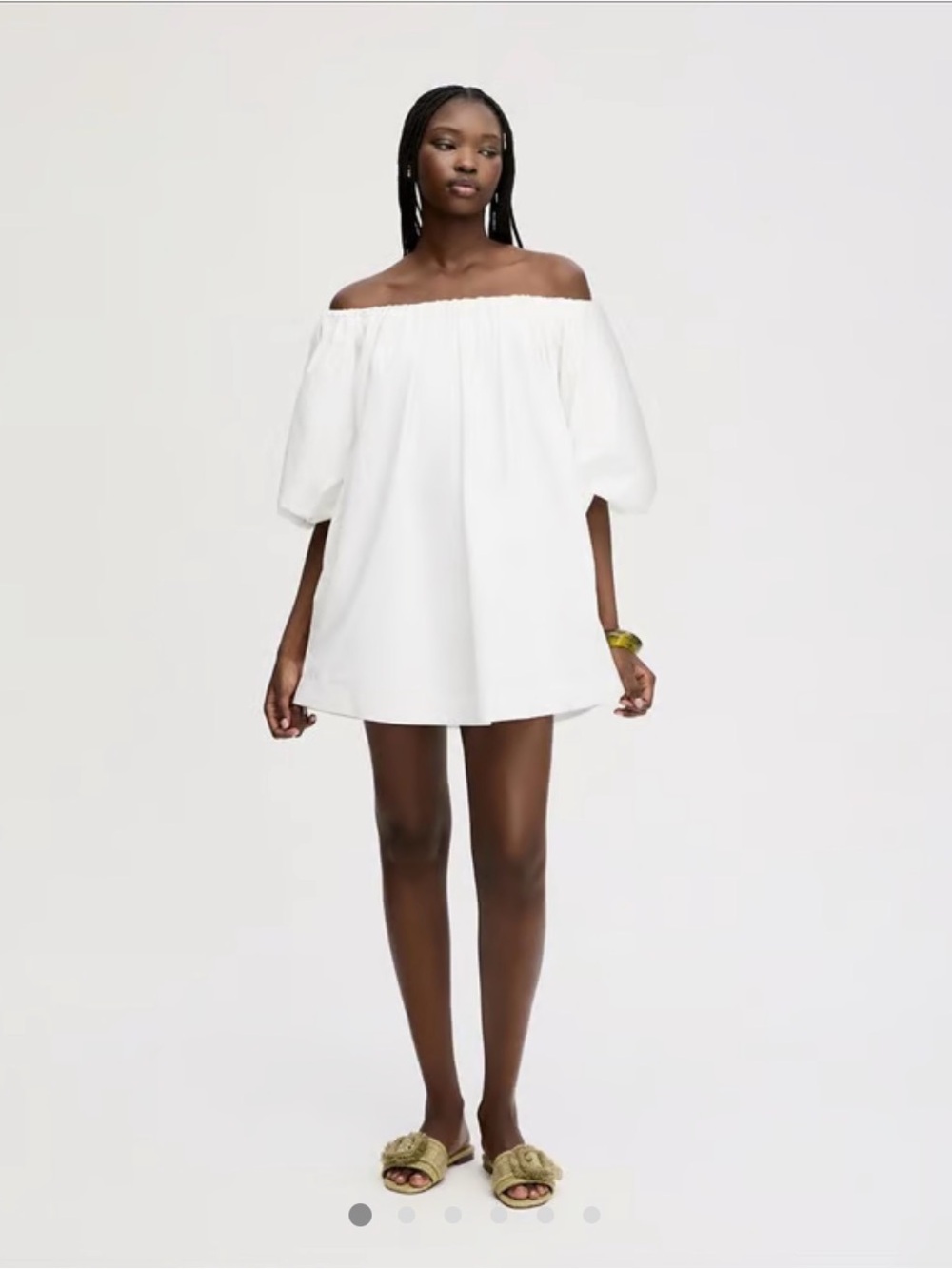 Sam Edelman White Off-Shoulder Mini Dress